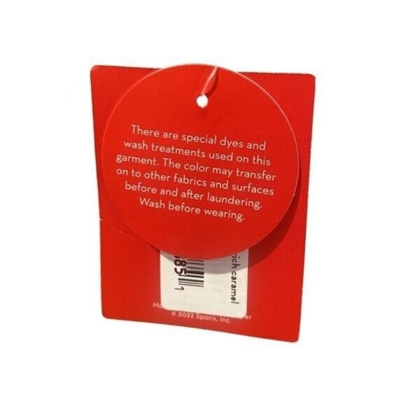 Spanx Faux Suede Rich Caramel Leggings - Picture 8 of 11